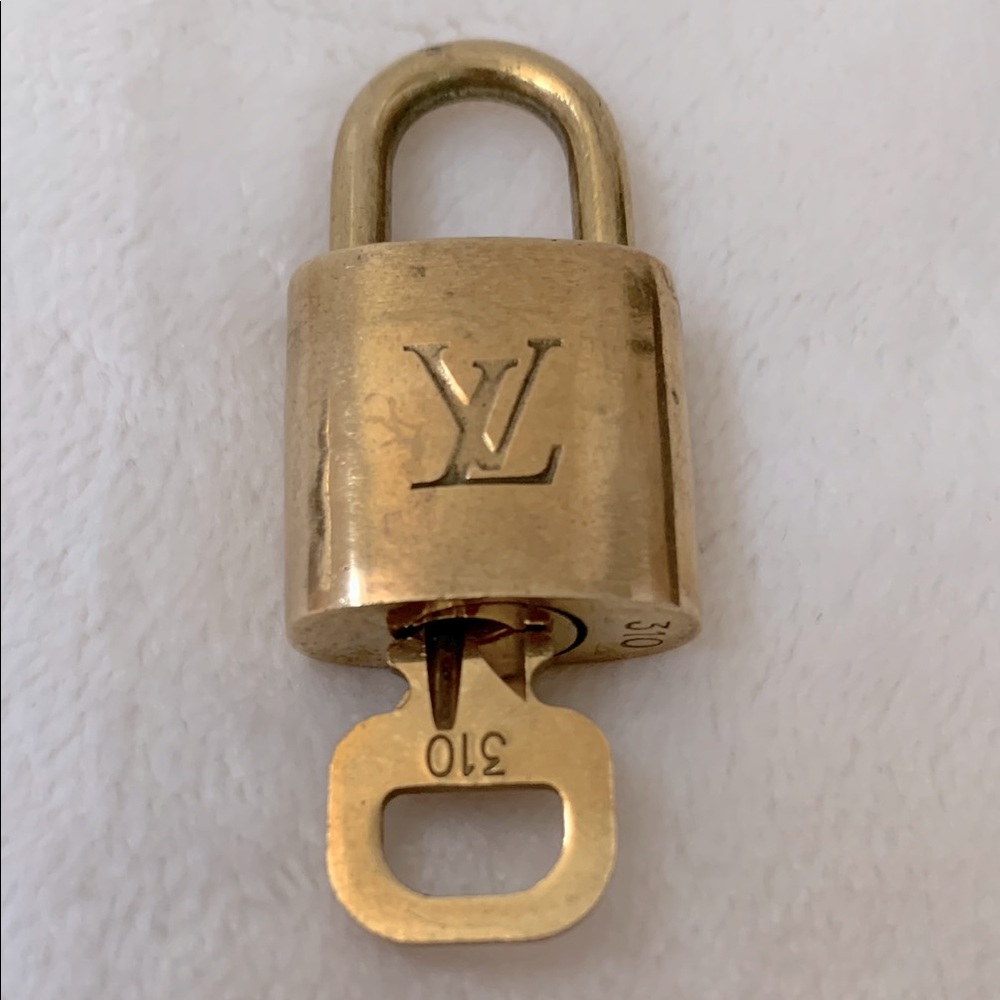 #310 Louis Vuitton Gold Padlock with Key